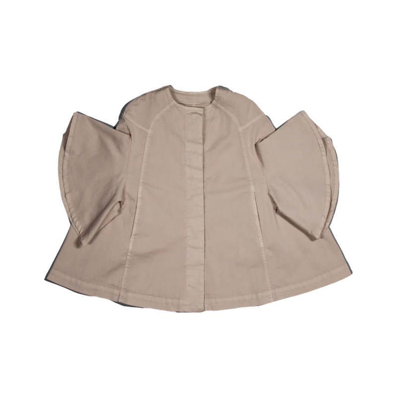 Salmon Coat with Tulip Cap Sleeve