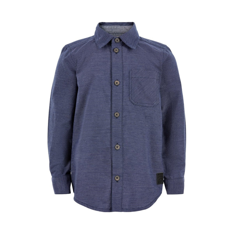 Blue Striped Shirt with Pocket