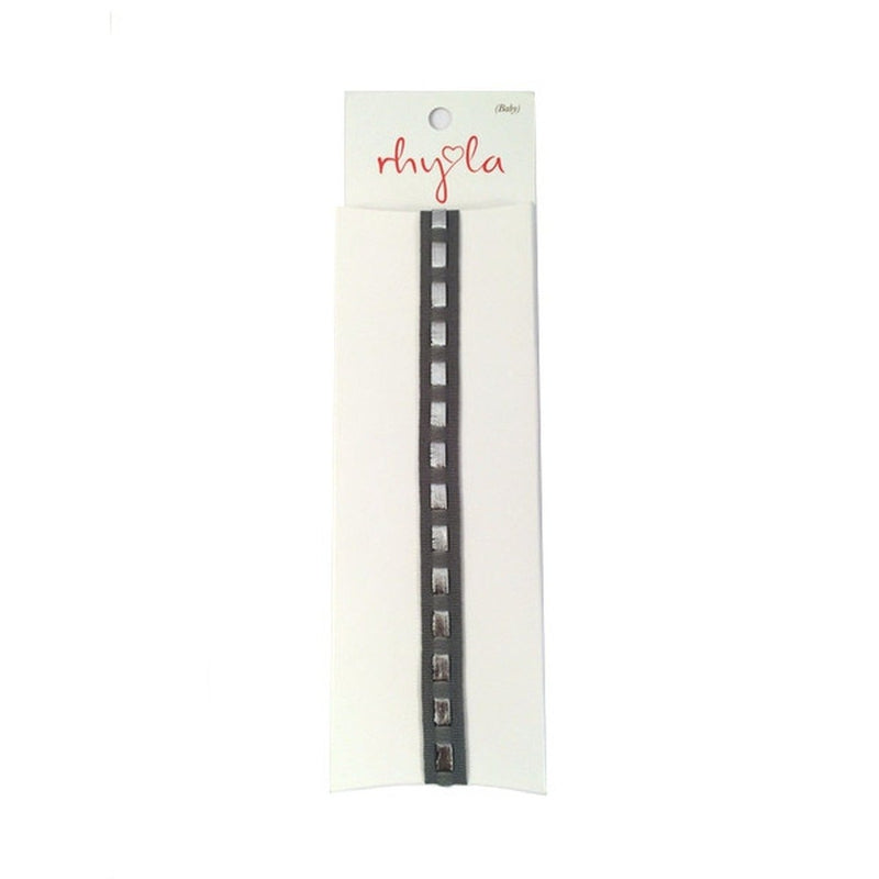 Grey & Silver Ribbon Headband