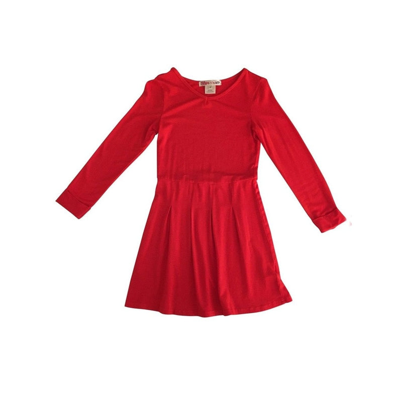 Orange Pleated Dress