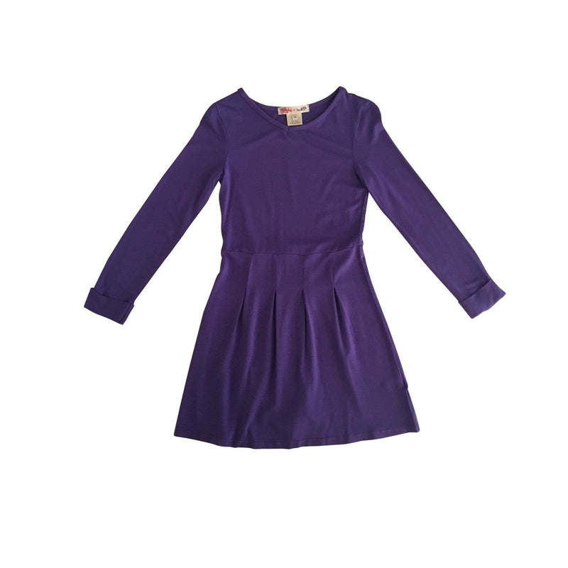 Purple Pleated Dress