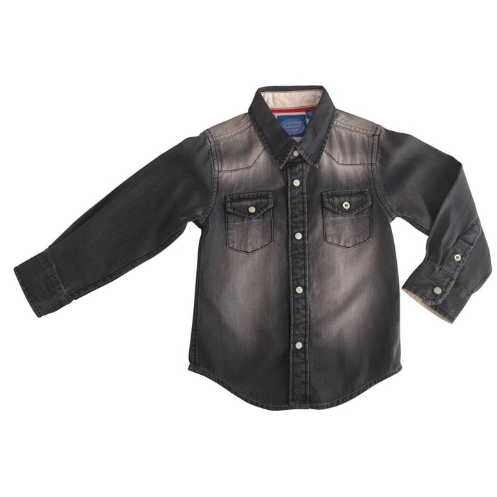 Distressed Grey Denim Shirt