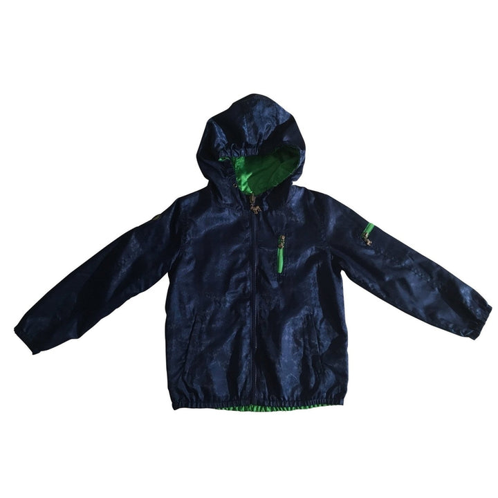 Navy & Green Reversible Rain Jacket