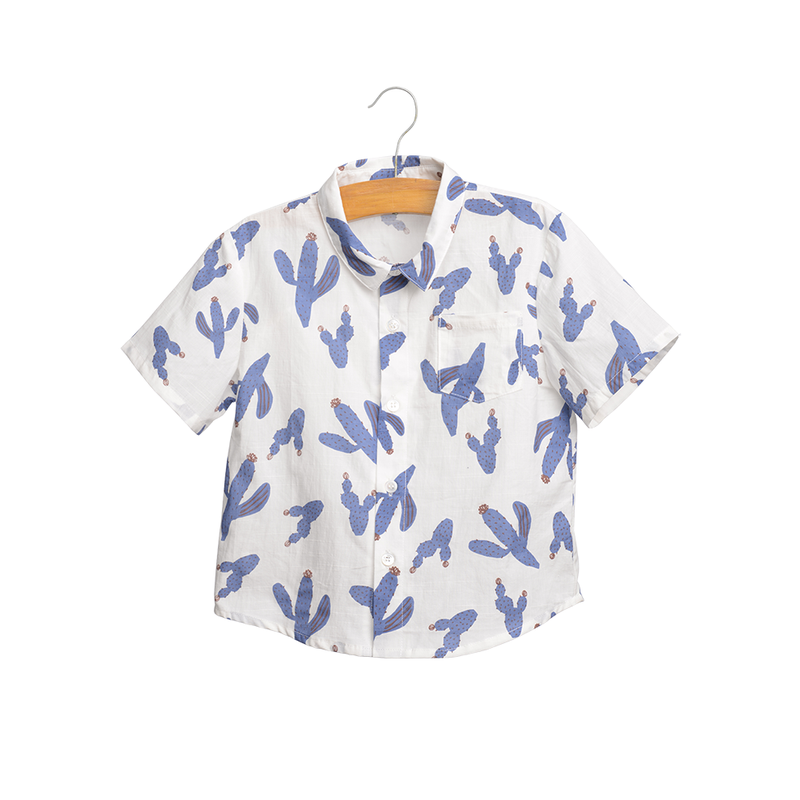 Blue Cactus Boys Summer Shirt