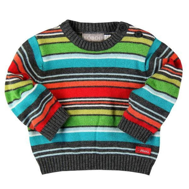 Knitted Striped Crewneck