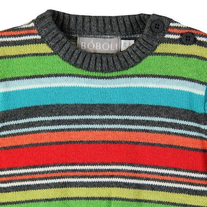 Knitted Striped Crewneck