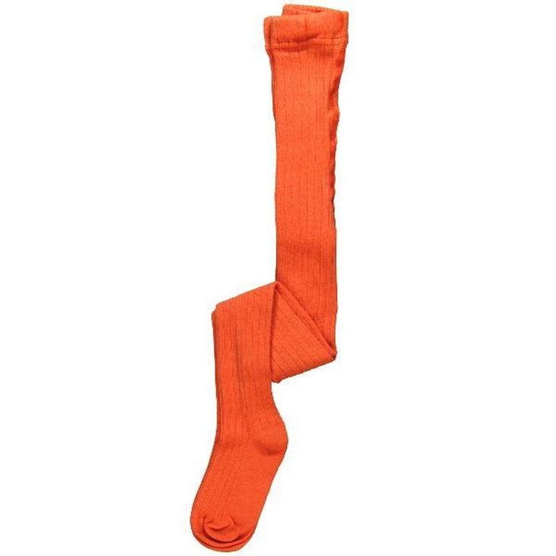 Orange Ribbed Tights