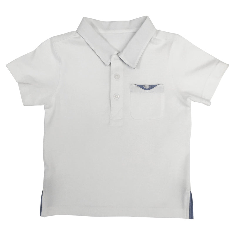 White Pique Polo Shirt