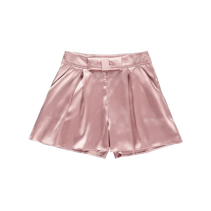 Dusty Rose Wide Legged Bow Short