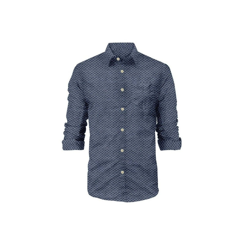Indigo Textured Denim Shirt
