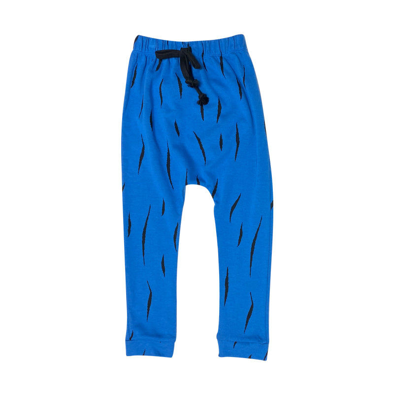 Blue Hairy Slouch Pant