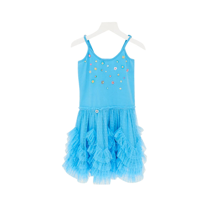 Blue Tiered Dress