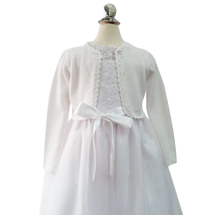 Cap Sleeve Lace Communion Dress