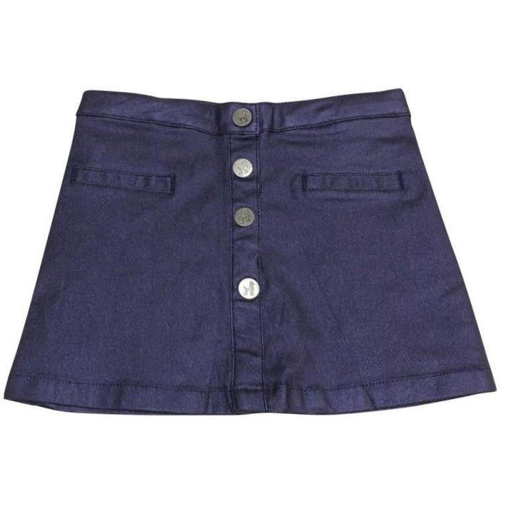 Eggplant Metallic Faux Leather Skirt