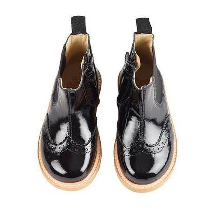 Francis Chelsea Black Patent Leather Boot