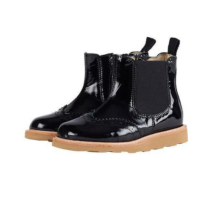 Francis Chelsea Black Patent Leather Boot