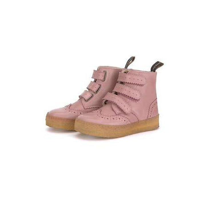 Freddie Pink Leather High Top Sneaker Boot