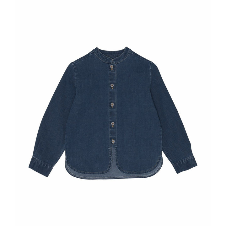 Original Denim Mandarin Collared Buttoned shirt