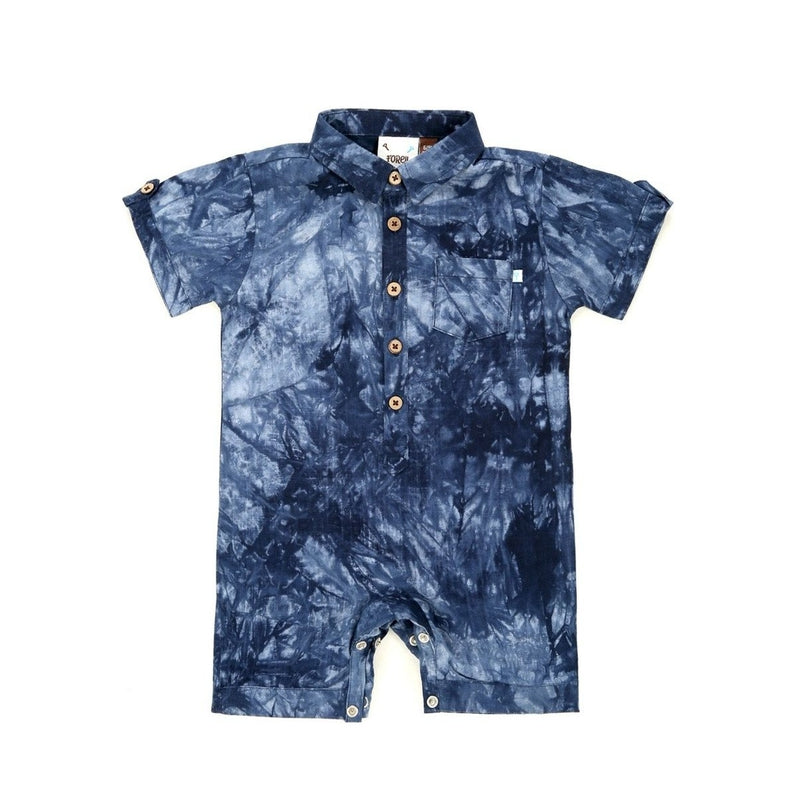 Navy Tie Dye Romper