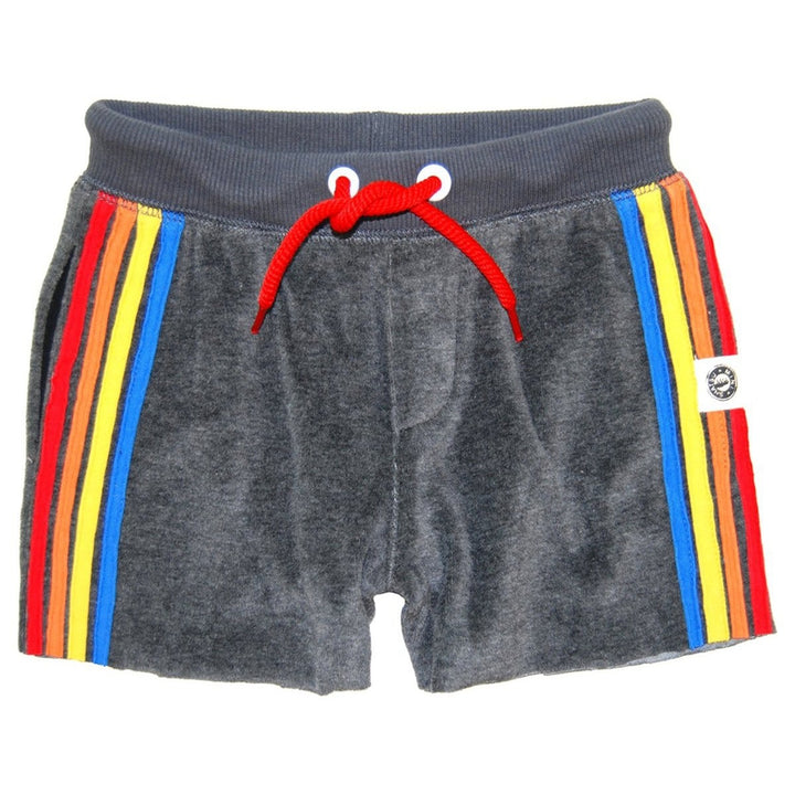 Velour Stripes Girls Shorts