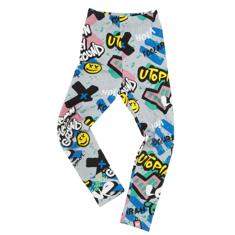 Multicolored Graffiti Legging