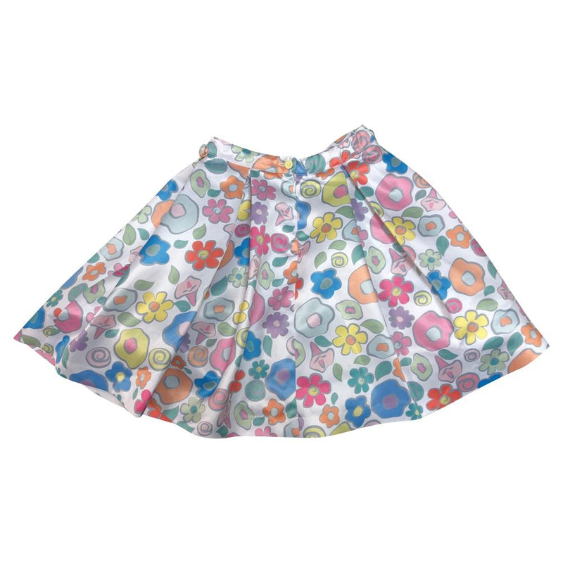 White Skirt With Flowers