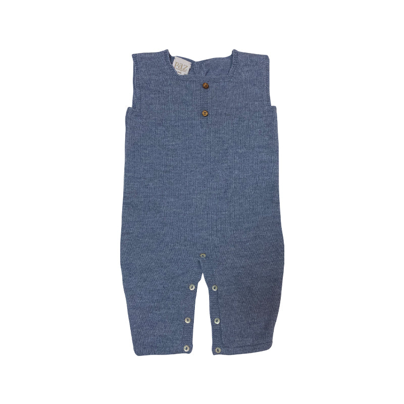 Lead Blue Knit Newborn Fabula Overall