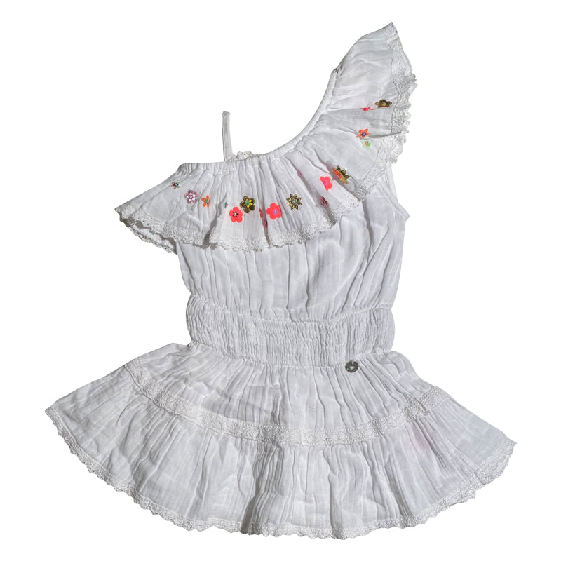 Off the Shoulder Creative Flowered Dress