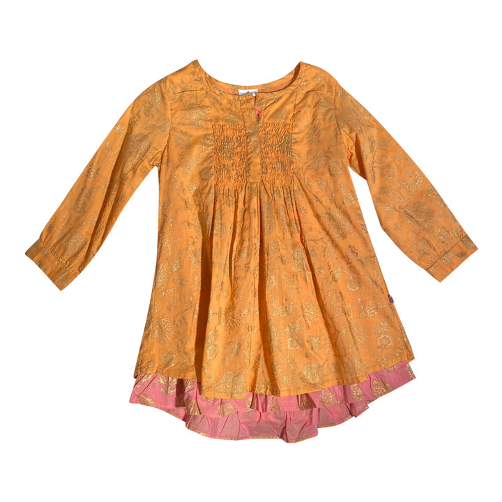 Safari Gold and Tangerine Dress