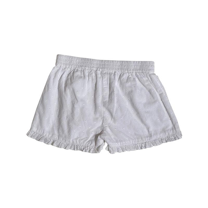 Frill Shorts Swiss White