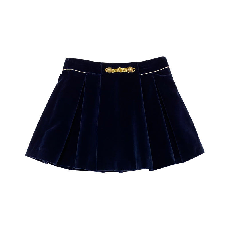 Navy skirt with gold buttons best sale