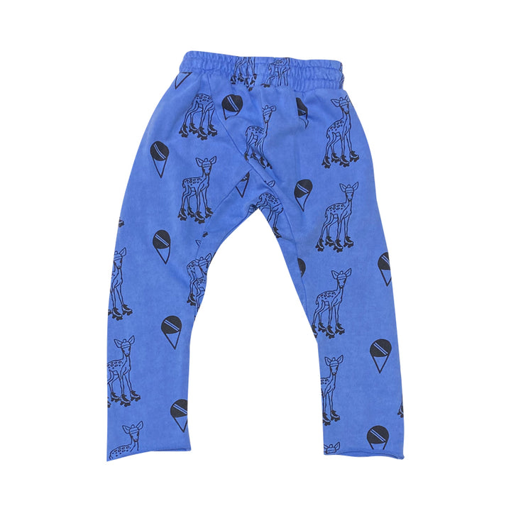 Blue French Terry Harem Pants