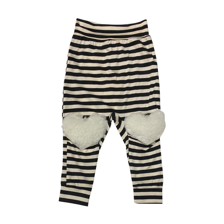 Black & White Leggings with Heart