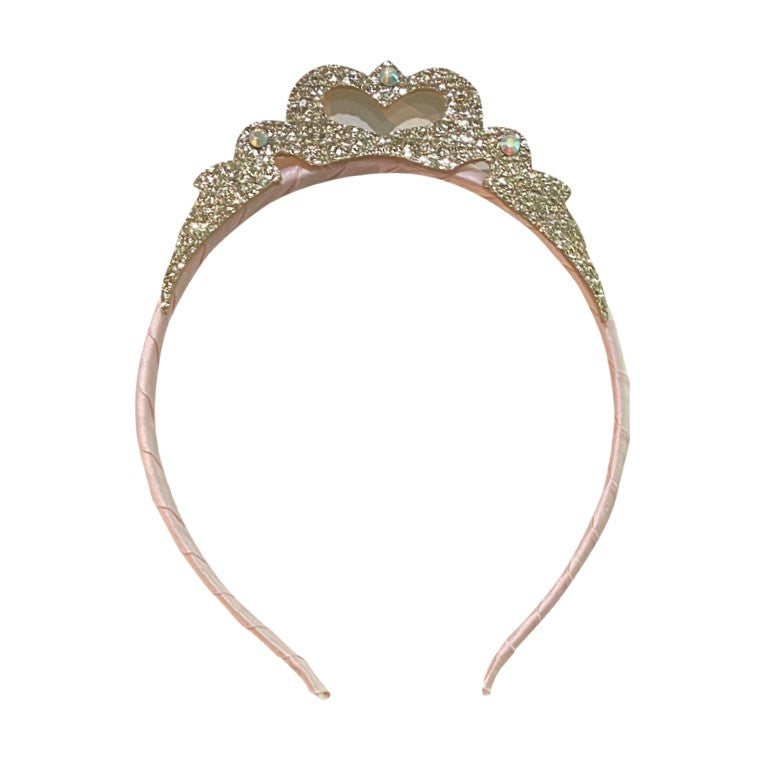 Gold Leather Crown Headband
