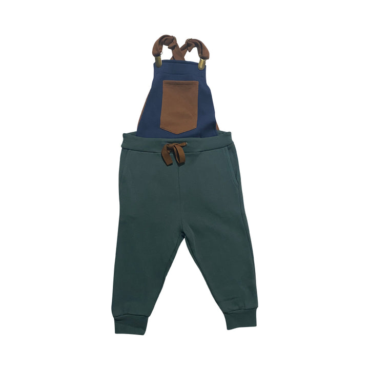 Navy & Green Plush Jumpsuit