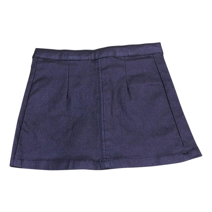 Eggplant Metallic Faux Leather Skirt