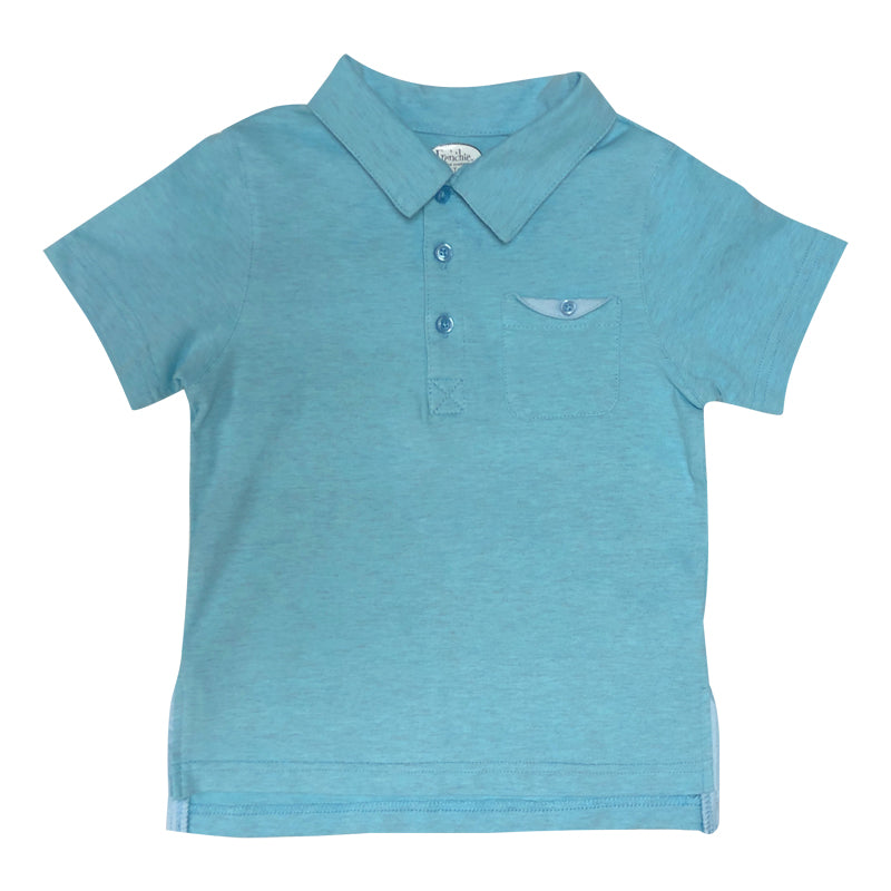 Seaglass Teal Pique Polo Shirt