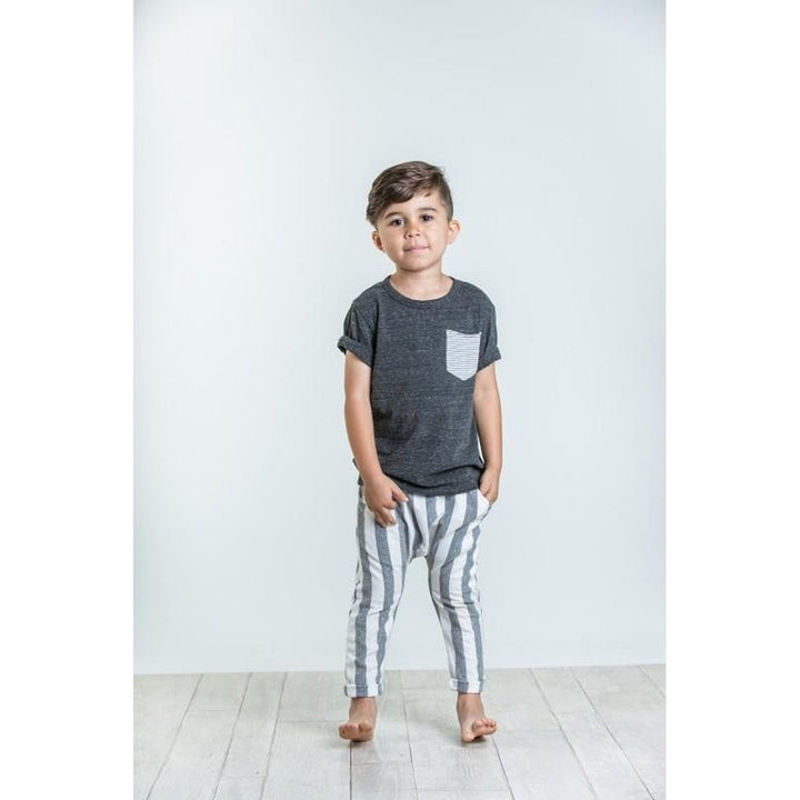 Black Vertical Stripped Pant