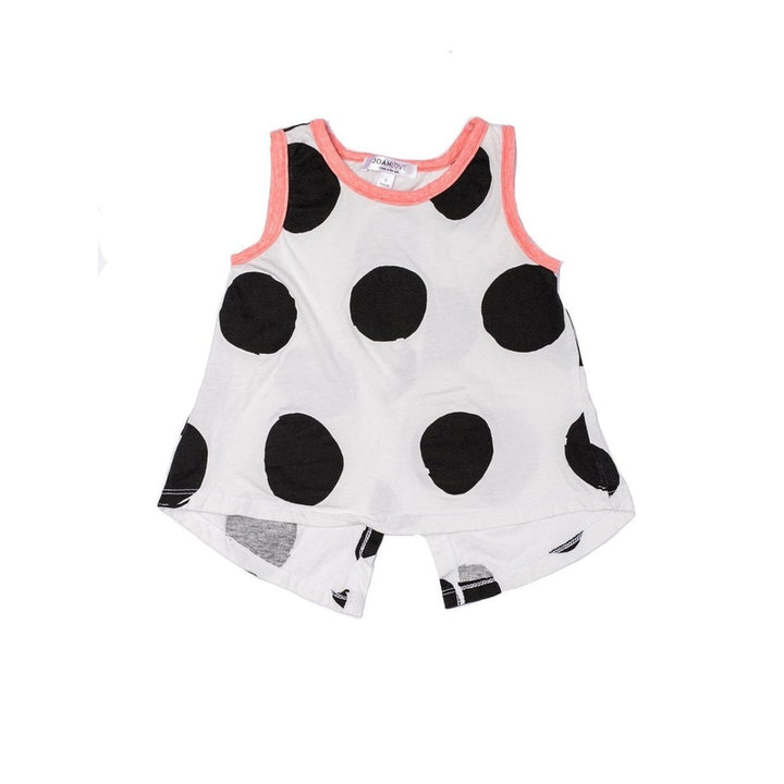 Black Polka Dot with Open Back
