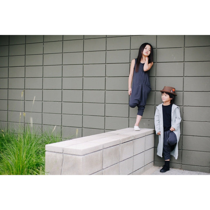 Charcoal Rock it Pocket Romper