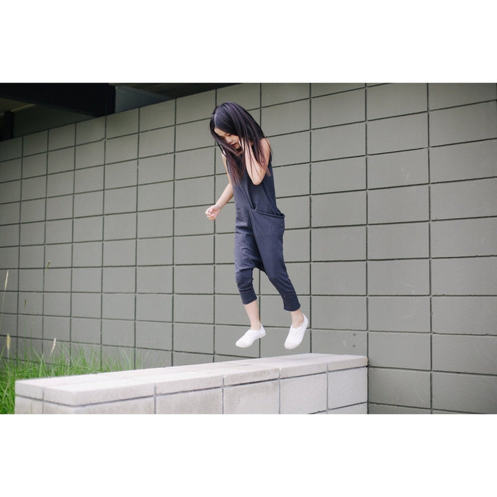 Charcoal Rock it Pocket Romper