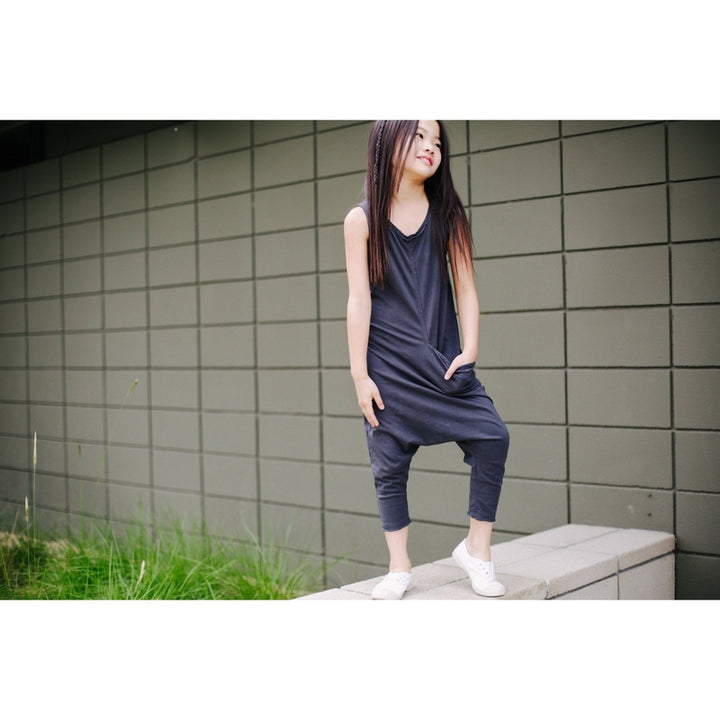 Charcoal Rock it Pocket Romper