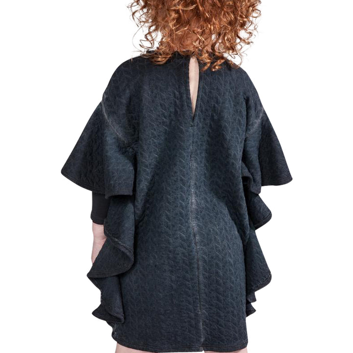 Quilted Cape Sleeve Dress