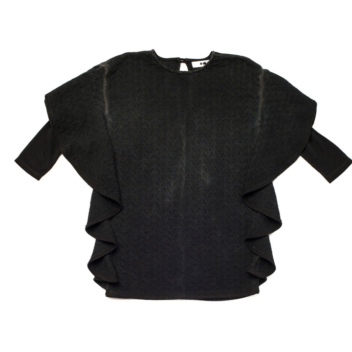 Quilted Cape Sleeve Dress