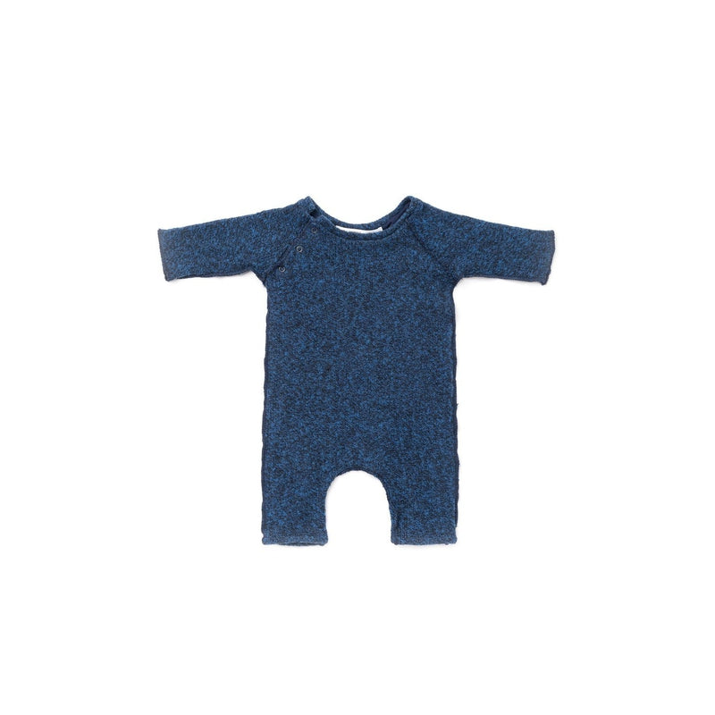 Brushed Navy Knit Romper