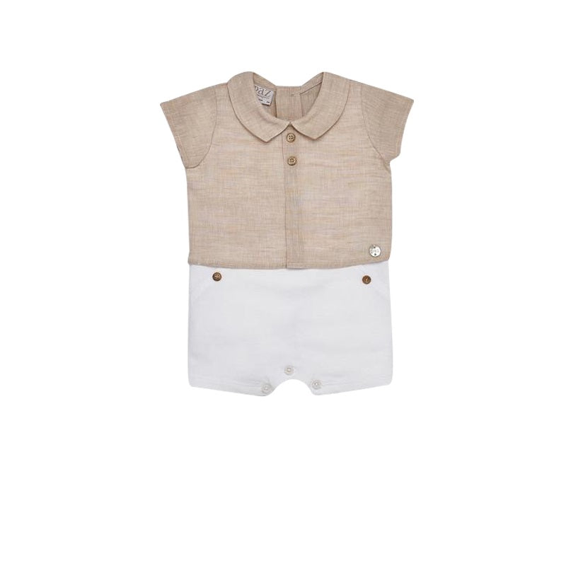 Oasis Linen & Cotton Pique Romper
