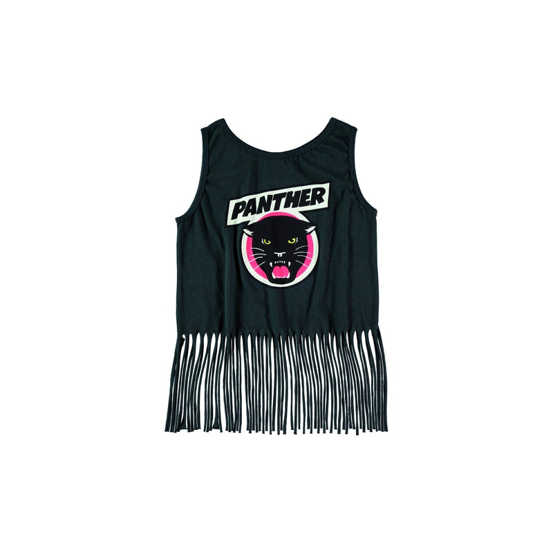 Panther Fringe Sleeveless Top