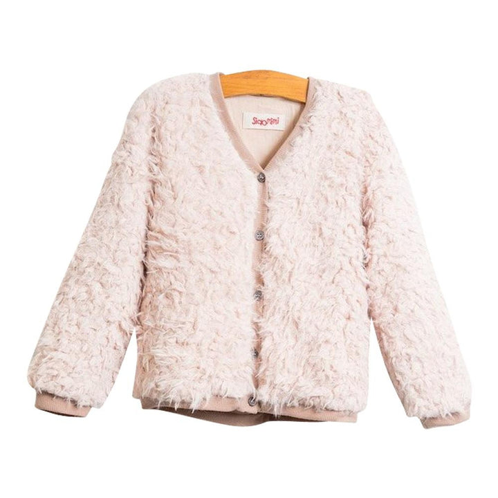 Fur V Neck Cardigan