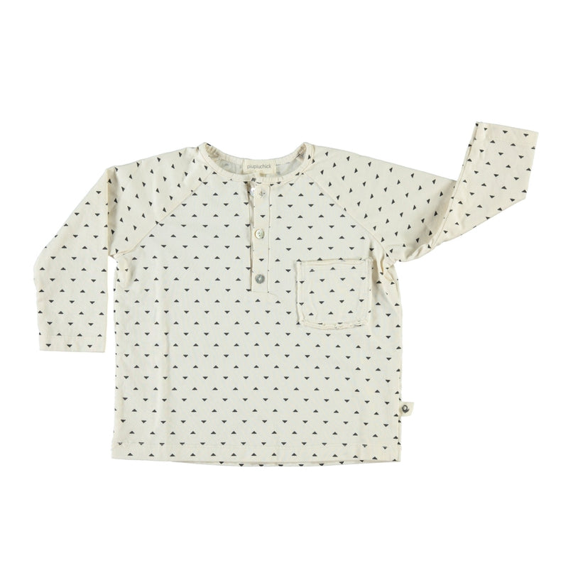 Black Triangles Printed Longsleeve Top