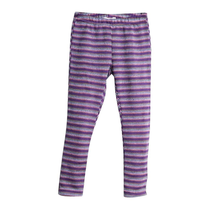 Purple Multi Colored Textured Leggings